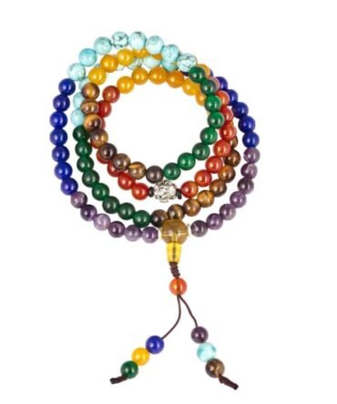 7 Chakra Mala Beads Necklace – 8mm Stones